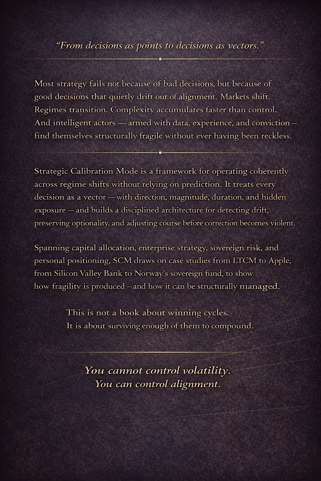 Strategic Calibration Mode back cover text